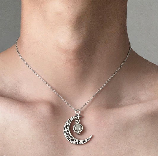 Luminous Crescent Moon Necklace