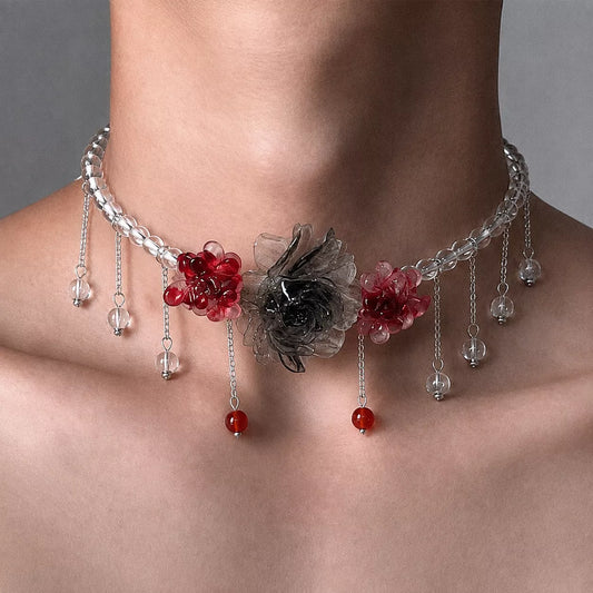 Pearl Rose Choker