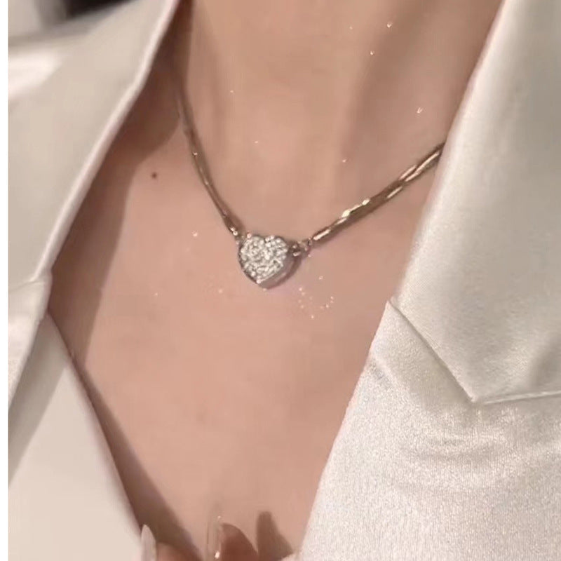 Magnetic Sparkle Heart Necklace